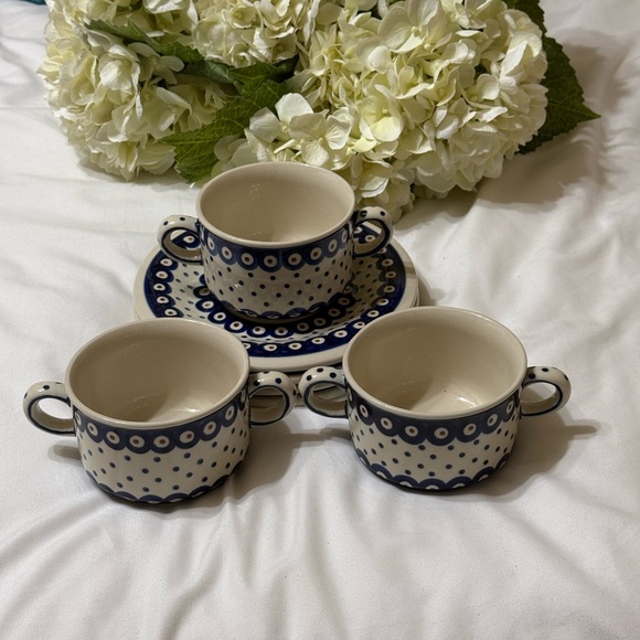 Boleslawiec Polish Pottery Soup Bowls and Plates - Picture 1 of 5